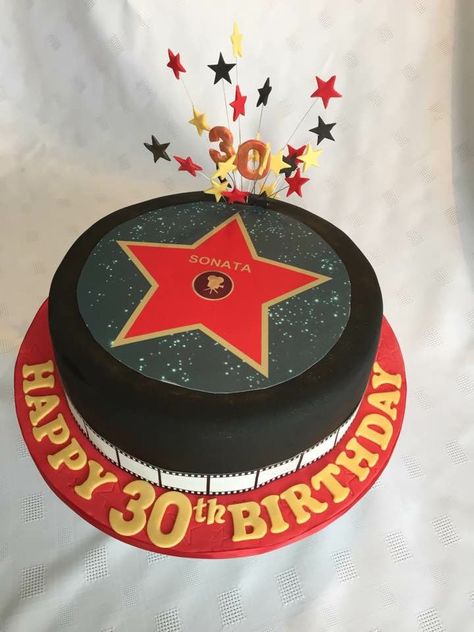 Old Hollywood Cake, Hollywood Cake, Hollywood Dream, 30 Birthday, Happy 30th, Bday Cake, Hollywood Fashion, Easy Cake, Baby Birthday