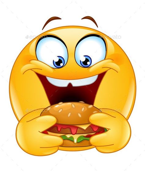 Eating Burger Emoticon Eating Food Funny Pictures, Hungry Emoji, Eating Sticker, Cartoon Eating, Eating Emoji, Eating Meme, Big Emoji, New Emoticons, Cartoons Eating