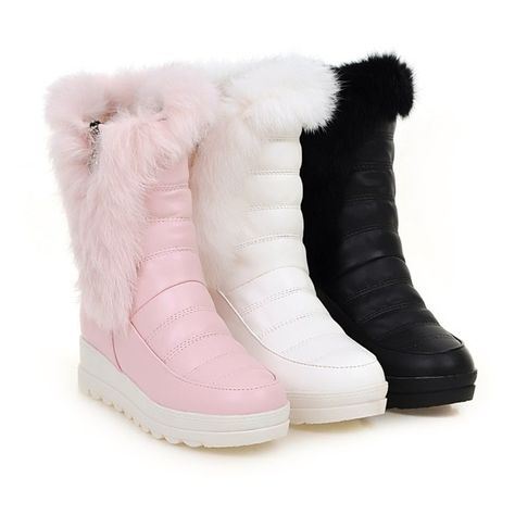 Plat Form Boots, Tall White Boots, Fashionable Winter Boots, Knee High Winter Boots, Snow Boots Outfit, High Winter Boots, Glow Shoes, Cute Winter Boots, Heels Winter