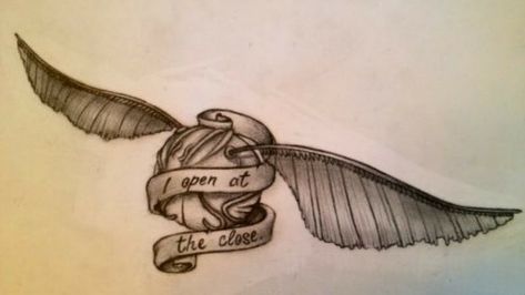 Golden Snitch Tattoo, Snitch Tattoo, Harry Potter Snitch, Harry Tattoos, Tatuagem Masculina Pequena, Hp Tattoo, Harry Potter Golden Snitch, Harry Potter Tattoos, Harry Potter Tattoo