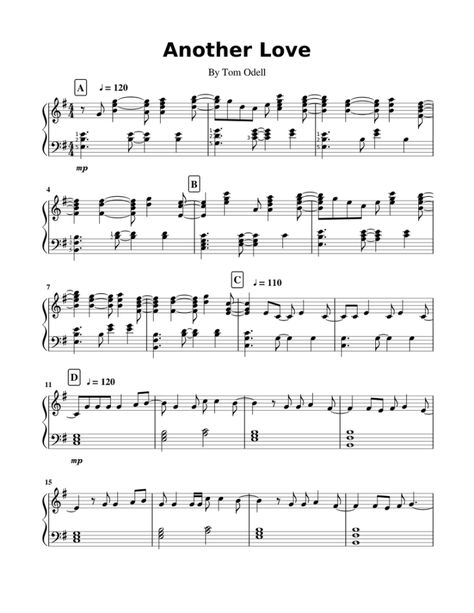 Another Love  - Tom Odell (Professional) Another Love Piano Notes Easy, Another Love Piano Notes, Another Love Violin, Another Love Tom Odell Piano, Another Love Piano, Free Sheet Music For Piano, Popular Piano Sheet Music, Piano Songs Sheet Music, Piano Music Easy