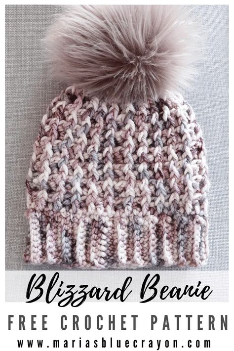 Crochet Hats Free Pattern In The Round, Crochet Hat Top Down, Top Down Hat Crochet, Crochet Beany Hat Free Pattern, Crochet Hat With Super Bulky Yarn, Unisex Crochet Hat, I Love This Chunky Yarn Patterns, Variegated Yarn Crochet Patterns Free, Scarfie Yarn Patterns Crochet Free