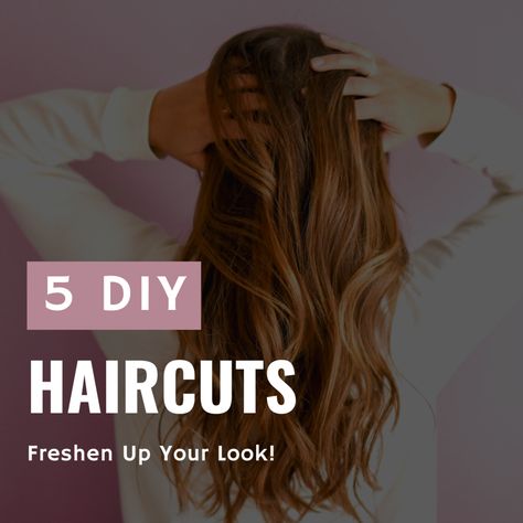 This article includes five haircuts that are relatively easy to perform on yourself. Read on for the best face shape/hair type for each cut, how not to mess it up, and bonus haircare ideas to utilize post-cut. Long Hair Diy, Women Haircuts Long, How To Cut Your Own Hair, Easy Hair Cuts, Makeup Hacks Beauty Secrets, Diy Haircut, Face Shape Hairstyles, Girl Haircuts, Curly Bob Hairstyles