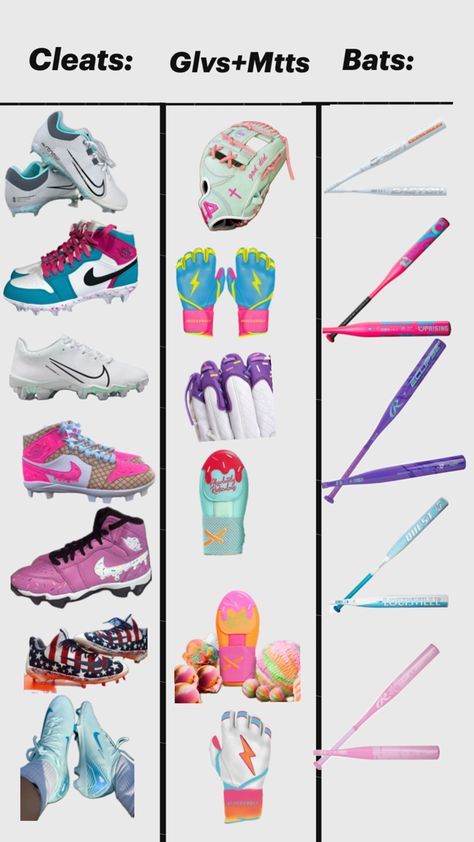 My softball christmas list! Softball Gear List, Softball Christmas, Softball Gear, Softball Stuff, Softball Outfits, Softball Equipment, Girls Softball, Softball Players, Baseball Softball