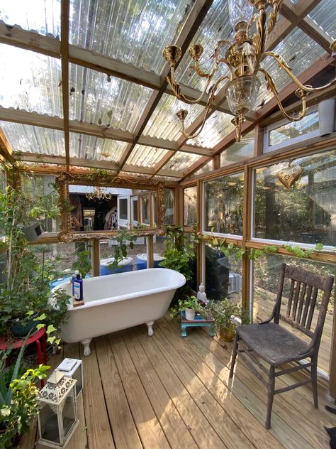 Greenhouse Bathroom, Off Grid Tiny House, Off Grid Homestead, Diy Tiny House, Shed Home, Shed To Tiny House, Community Housing, Off Grid Cabin, Outdoor Bath