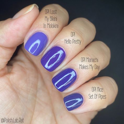 All The Nail Polish Things on Instagram: “Comparisons for “Mariachi Makes My Day” from the @opi Spring 2020 Mexico City Collection. Although Mariachi is very close to Hello Pretty,…” Opi All Your Dreams In Vending Machines, Opi Mariachi Makes My Day, Pompei Purple Opi, Hello Pretty, Blue Polish, Your Spirit Animal, Beautiful Lights, My Day, Pretty Good