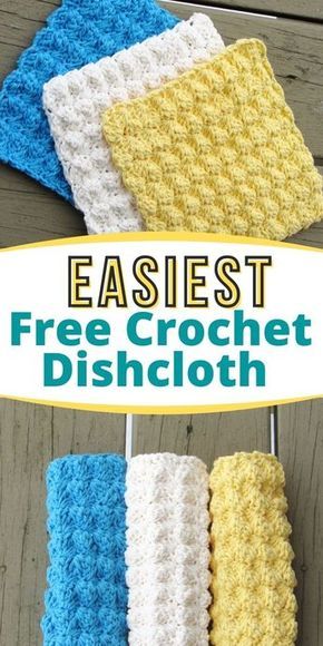 Free Crochet Dishcloth, Crochet Washcloth Free Pattern, Crochet Washcloth Free, Crochet Dish Towels, Dishcloth Patterns Free, Crochet Washcloth Pattern, Crochet Potholder Patterns, Crochet Scrubbies, Textured Crochet