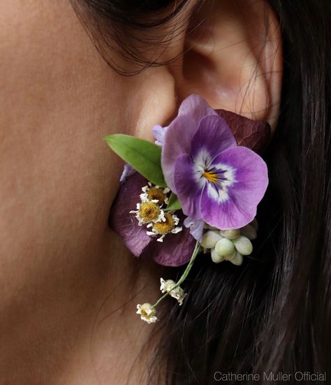 Fresh Flower Earrings, Floral Earring, Flower School, Real Flower Jewelry, Flower Earring, Floral Jewelry, April 3, Flower Accessories, Floral Jewellery