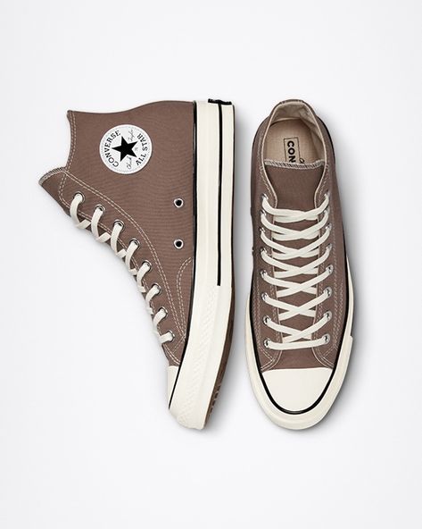 Converse Chuck 70 High Top, Chuck 70 High Top, Brown Converse, Platform Chucks, Cute Converse, Hal Decor, Converse Chuck 70, Chuck 70, Swag Shoes