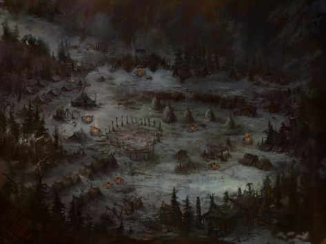 Icewind Dale Barbarians by vermaden on DeviantArt Battle Camp, Dragon Age Rpg, Icewind Dale, Apocalypse Art, Tabletop Rpg Maps, Medieval World, Fantasy Places, City Landscape, Environment Concept Art