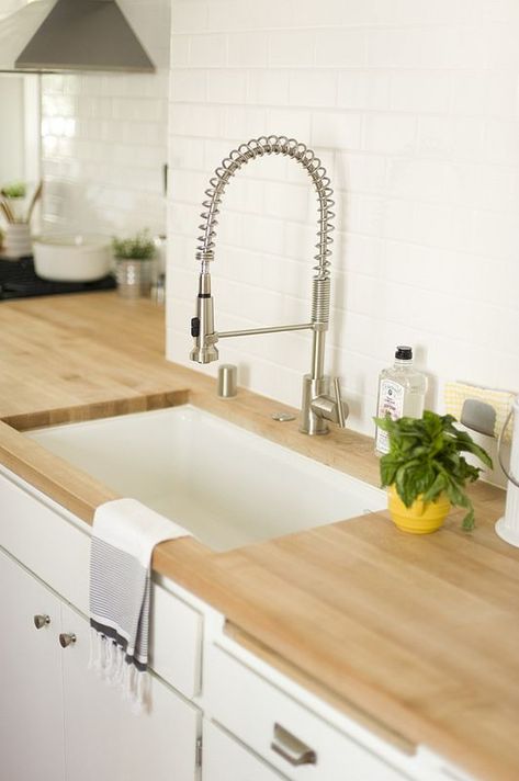 White Sink Wooden Countertop, Under Mount Kitchen Sink Butcher Block, Kitchen Sink Wooden Worktop, Undermount Kitchen Sinks Butcher Block, Undermount Sink Butcher Block, Butcher Block Undermount Sink, Butcher Block With Sink, Undermount Sink With Butcher Block, Kitchen Sink Butcher Block Counter