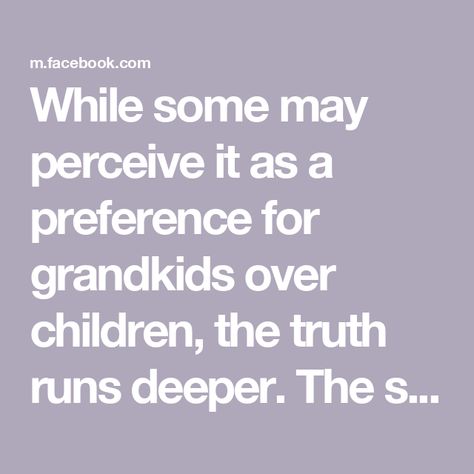 While some may perceive it as a preference for grandkids over children, the truth runs deeper. The special bond between grandparents and grandchildren often stems from a profound sense of nostalgia and connection. Grandchildren serve as a beautiful reminder of the joy, innocence, and love that our own children once brought into our lives. They evoke cherished memories of parenthood and rekindle parental emotions, creating a unique and heartwarming relationship between generations. It’s a cycle of love and care that transcends generations, enriching family dynamics with each new addition. The love for grandkids is not about favoritism; it’s a testament to the enduring legacy of love within a family. Embrace the beauty of this intergenerational bond and celebrate the love that flows effortle Legacy Of Love, Family Dynamics, Cherished Memories, Grandchildren, The Truth, Sense, Parenting, Running, Beauty