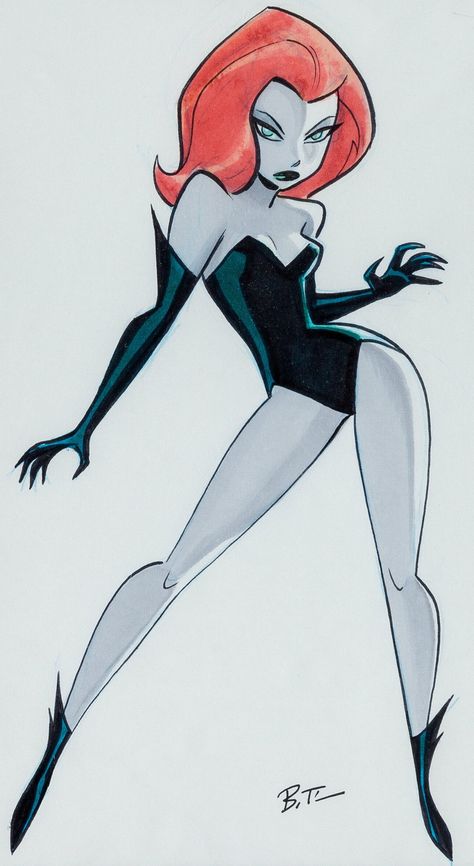 SIMPLY GORGEOUS: The Superhero Art of BRUCE TIMM | 13th Dimension, Comics, Creators, Culture Poison Ivy Dc Comics, Arte Pin Up, Gotham Girls, Bruce Timm, Batman The Animated Series, Frank Frazetta, Batman Art, Poison Ivy, Superhero Art