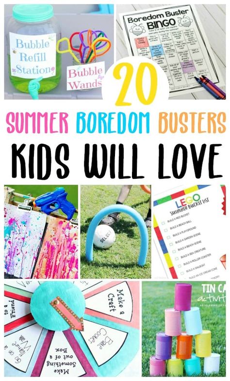 Your kids are home from school during the summer, and you're tired of hearing how bored they are. Help them have some summer fun with these 20 summer boredom busters that your kids will love. #summer #kids  #kidsactivities Summer With Kids At Home, Bored Kids Summer, Summer Activities For Kids On Hot Days, Summer Fun For Kids 8-10, Keeping Kids Busy In Summer, Keeping Teens Busy During Summer, Kylie Rae, Keep Kids Busy During Summer, Summer Boredom Busters