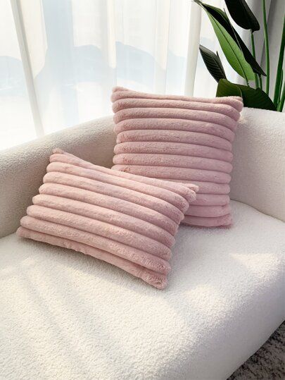 White Bed Pink Pillows, Aesthetic Pillows For Bed, Blush Pink Pillows Bedrooms, Pink Room Accessories Bedrooms, Cute Cozy Pillows, Pale Pink Throw Pillows, Room Decor Cool Vibe, Danish Pastel Pillow, Pink White Room Decor