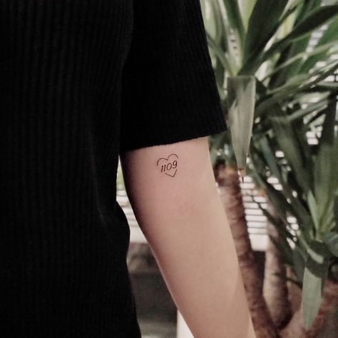 Heart Number Tattoo, Heart With Number Tattoo, Simple Tats, Number Tattoo, Number Tattoos, Mandala Tattoo Design, Popsugar Beauty, Small Tattoo Designs, Lucky Number