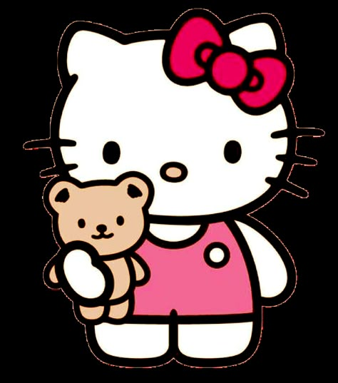 Hello Kitty With Teddy Bear, Images Hello Kitty, Hello Kitty Printables, Hello Kitty Tattoos, Hello Kitty Birthday Party, Hello Kitty Crafts, Hello Kitty Images, Hello Kitty Themes, Hello Kitty Aesthetic