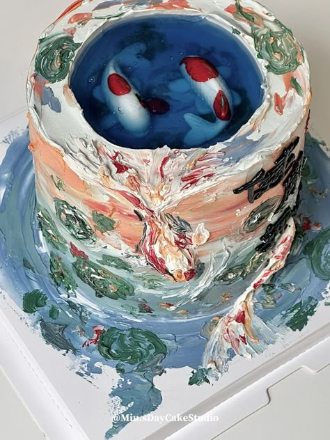 Pond Cake, Savory Dessert, Gourmet Sweets, Pinterest Cake, Dessert Platter, Sweet Treats Desserts, Dessert Bites, Diy Birthday Gifts For Friends, Cute Baking