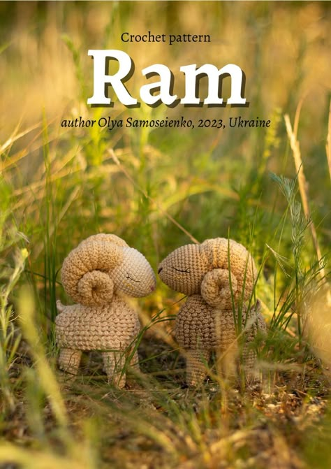 Ram Crochet Pattern, Ram Crochet Pattern Free, Free Amigurumi Patterns Animals, Ram Crochet, Crochet Lamp, Crochet Tutorial Pattern, Beginner Knitting Patterns, Crochet Animals Free Patterns, Kawaii Crochet