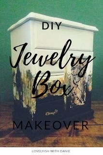 D.I.Y Jewelry Box Makeover | diy | makeover | jewelry box | do it yourself | chalk paint | abstract | Jewellery Box Makeover, Paint Jewelry Box Diy, Upcycle Jewelry Box Ideas, Jewelry Box Makeover Diy, Vintage Jewelry Box Makeover, Upcycle Jewelry Box, Upcycle Jewelry, Chest Makeover, Vintage Toys 1960s