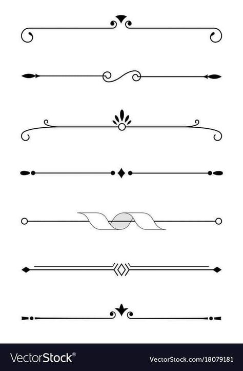 Divider Png, Bullet Journal Dividers, Inspire Tattoo, Tattoo Pics, Text Dividers, Tato Henna, Bond Paper Design, Text Symbols, Page Borders Design