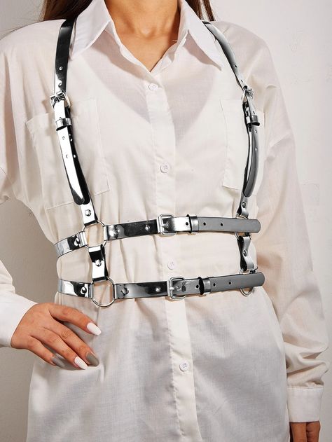 Studded Decor Harness Belt | SHEIN USA Harness Belt, Taylor Swift Outfits, Silver Belts, Men's Beauty, Belts, Women Accessories, Plus Size, Collar, Outfit Inspo