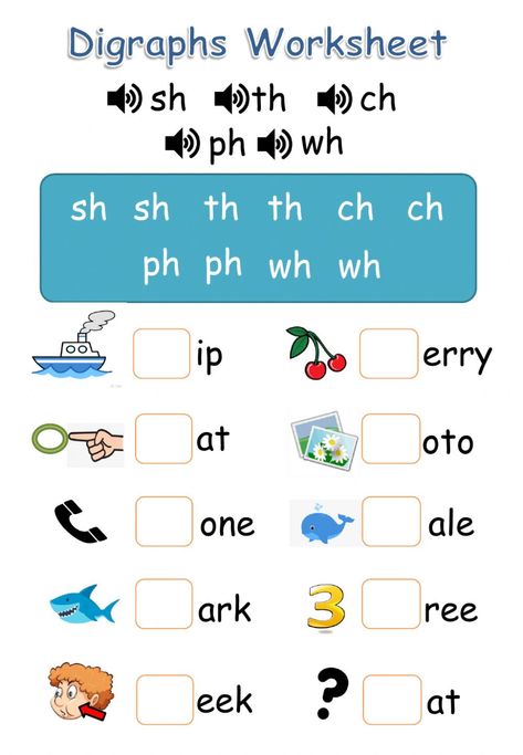 Phonics Test Worksheet, Ph Sound Worksheets, Ph Phonics Worksheets, Digraph Worksheets Kindergarten Free, Wh Sound Worksheet, Things That Go Together Worksheet, Th Worksheet, Vowel Digraphs Worksheets, Wh Worksheets