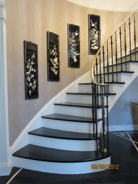 suspended stair case, New Jersey.  photo by Linda Pakravan Stair Case Wall Design Modern, Stair Case Windows Design, Stair Case Wall Designs, Staircase Design For Duplex House, Indian Staircase Design, Corner Staircase, Stair Case Wall Design, Stairs Side Wall Design Indian, Roof Stairs