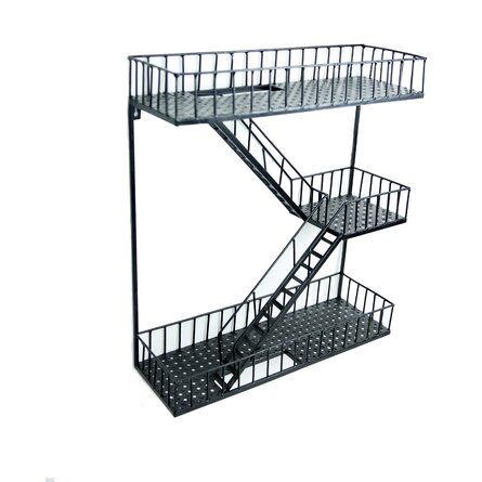 Carina's Collection Fire Escape Wall Organizer | Wayfair.ca Fire Escape Shelf, Wall Baskets, Wall Organizer, Fire Escape, Design Toscano, Wall Storage, Wall Organization, Wood Storage, Menu Furniture