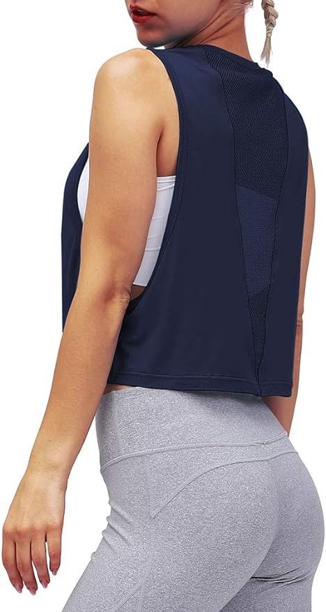 Mippo Cropped Workout Tops for Women Crop Top Workout Shirts Cropped Muscle Tank Mesh Workout Tops Womens Athletic Clothes Active Wear White M at Amazon Women’s Clothing store Mesh Workout Top, Crop Top Workout, Womens Athletic Outfits, Athletic Clothes, Workout Tops For Women, Running Tanks, Running Tank Tops, Workout Crop Top, Back Workout