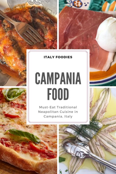 This Campania Food Guide covers Naples, Italy food and that of Sorrento, Positano, Capri, the Amalfi Coast, and dozens of small hill towns around Mt. Vesuvius — the best pizza in Naples, Napoli street food, and what to eat in Naples, one of Italy’s most authentic cities! #Campania #foodinNapoli #Naples #food Positano Food, Pizza In Naples, Naples Food, Italy Campania, Mt Vesuvius, Europe 2024, Travel Foodie, Italy Food, Best Street Food