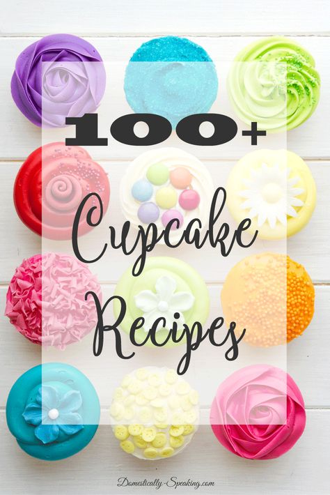 Over 100 Cupcake Recipes that you'll love to try. Lots of cupcake varieties plus even some gluten free cupcake recipes. These look delicious! Cupcake Varieties, Fruit Cupcakes Recipes, Chocolate Cupcakes Decoration, 100 Cupcakes, Fancy Deserts, Gluten Free Cupcake Recipe, Fruit Cupcakes, Favorite Christmas Recipes, Gluten Free Cupcakes