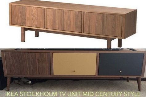 IKEA STOCKHOLM Mid Century TV Stand Redo | IKEA Hackers | Bloglovin’ Tv Unit Hack, Tv Stand Hack, Mid Century Tv Stand, Hackers Ikea, Ikea Tv Stand, Midcentury Tv Stand, Mid Century Tv, Ikea Tv, Ikea Stockholm