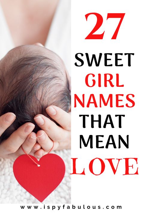 These beautiful names for girls mean love - and is there anything sweeter to name your new love? From spicy palindromes to gorgeous, elegant names, these sweet girl names will make you fall in love. #girlnames #babynames #pregnancy #newborn #newbaby Names That Means Love, Female Names That Mean Love, Names For Girls Unique Meaning, Names That Mean Rose, Names Meaning Love, Girl Pet Names, Baby Girl Nicknames, Names That Mean Love, Italian Girl Names