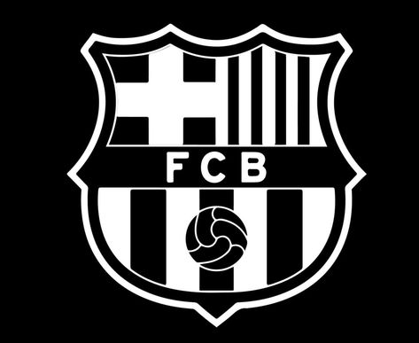 Barcelona Black And White, Football Vector, Spain Football, Logo Symbol, Football Teams, Black And White Wallpaper, European Countries, Black And White Design, White Wallpaper