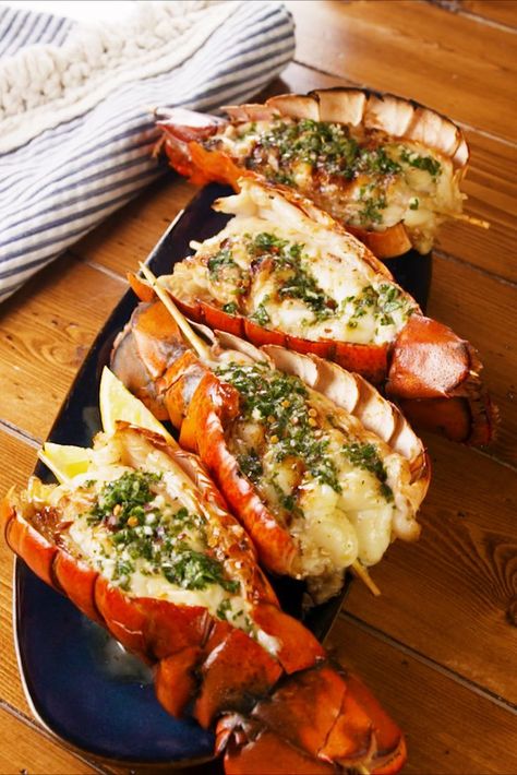 Herb Butter–Grilled Lobster Tail Tastes Like It Came From A Fancy Seafood RestaurantDelish Fancy Seafood, Grill Lobster Tail Recipe, Grilled Lobster Tail, Lobster Recipes Tail, Grilled Lobster, Lobster Tail, Lobster Recipes, Herb Recipes, Lobster Tails