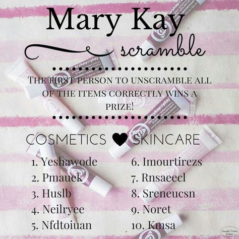 Mary Kay Facebook Party Games, Mary Kay Party Games, Mary Kay Online Party, Mary Kay Games, Mary Kay Facebook Party, Mary Kay Hostess, Mary Kay Printables, Mary Kay Office, Mary Kay Sale