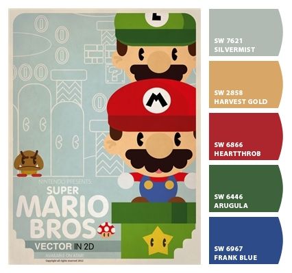 Color Palette Nintendo Art, Mario Art, Video Games Nintendo, Space Invaders, Mario Brothers, Mario Party, Geek Art, Mario And Luigi, Donkey Kong