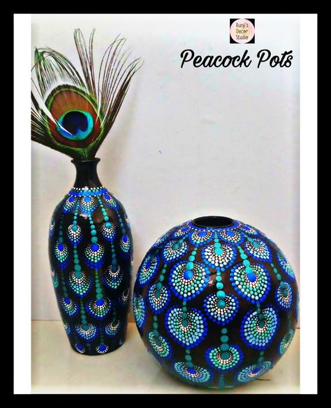 #bottle_art_home #bottle_art_home_decor #bottle_art_housebottle art designs images bottle art designs easy bottle art designs in malayalam bottle art design love glass bottle art designs #bottle_art_history Peacock Feather Dot Painting, Pots Colouring Ideas, Peacock Feather Dot Art, Dot Art Painting On Bottles, Dot Mandala Peacock, Dot Painting Peacock, Dot Mandala On Pots, Dot Art On Pots, Peacock Dot Mandala Art