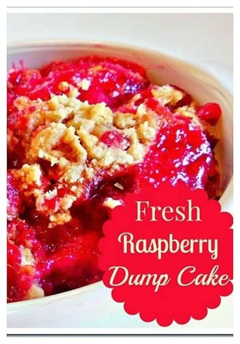 Raspberry Dump Cake, Easy Raspberry Pie Recipe, Raspberry Desserts Cake, Fresh Raspberry Desserts, Fresh Raspberry Cake, Fresh Raspberry Recipes, Cherry Cheesecake Bars, Crockpot Candy Recipes, Raspberry Recipes Dessert