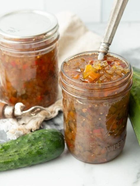 Sweet Pickle Relish Recipe | Wholefully Sweet Pickle Relish Recipe, Pickle Relish Recipe, Making Dill Pickles, Sweet Pickle Relish, Easy Canning, Relish Recipe, Pickling Salt, Canning Recipe, Relish Recipes