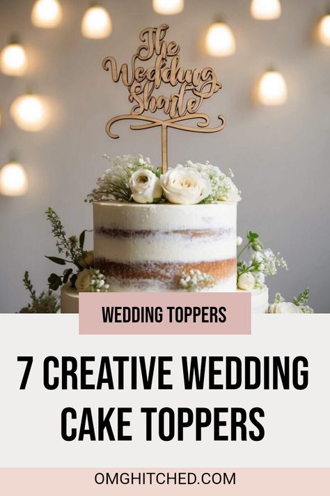 Are you looking for fun and unique wedding cake topper ideas? You've clicked on the right pin! Check out these 7 creative wedding cake topper styles that can make your cake even more special. We'll show you everything from wooden personalized toppers to beautiful floral accents that truly reflect your love story. Make your big day unforgettable with these lovely and meaningful additions to your celebration. Click to explore ideas you'll want to save for your perfect wedding day! Floral Wedding Cake Topper, Unique Wedding Toppers, Wedding Cake Topper Ideas, Unique Wedding Cake Topper, Cake Topper Ideas, Unique Wedding Cake, Bird Cake Toppers, Funny Bride, Wedding Cake Toppers Unique