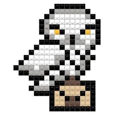 Alpha Loom Patterns, Pokemon Bookmark, Harry Potter Perler Beads, Bookmark Crochet, Harry Potter Hedwig, Harry Porter, Festa Harry Potter, Fuse Bead Patterns, Easy Pixel Art