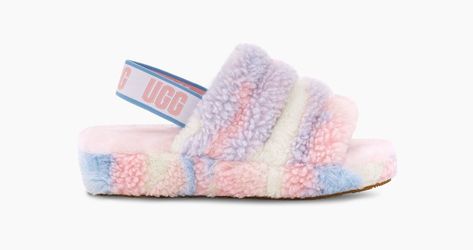 Ugg Fluff Yeah Slides, Colorful Midi Dress, Women In The Workplace, Fluff Yeah Slide, Ugg Sandals, Luxe Style, Sheepskin Slippers, Slide Slippers, Statement Shoe