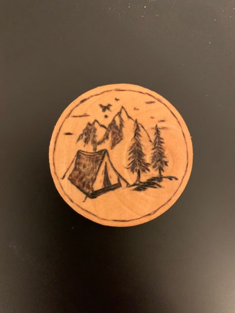 Woodburning Ideas, Camp Site, Woodburning Projects, Wood Burning Crafts, Wood Burning Art, Camping Tent, Tent Camping, Wood Burning, Camper Van