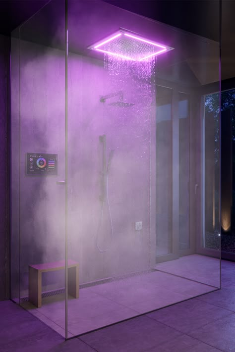 Steam Room Shower Design, Spa Shower Ideas Walk In, Steam Shower Ideas Master Bath, Thermasol Steam, Steam Shower Design, Steam Shower Ideas, Shower Decor Bathroom, Steam Bathroom, Cool Showers