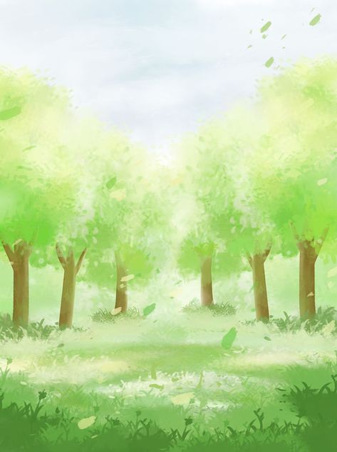 cartoon,hand painted,forest,trees,beautiful,landscape,tourism,grassland,poster background,h5 Meadow Background, Park Background, Background Sky, Forest Silhouette, Plan Image, Portrait Background, Blur Photo Background, Blur Background In Photoshop, Background Green