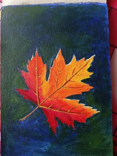 Maple Leaves Painting, Painting Fall Leaves Acrylic, Fall Leaf Painting Acrylic, Maple Leaf Painting, Autumn Leaf Painting, Maple Leaf Watercolor, Fall Leaves Painting, Fall Window Painting, Kids Painting Class