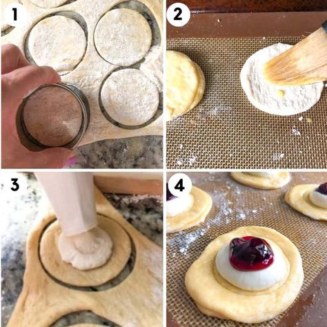 Crescent Roll Danish, Blueberry Cream Cheese Danish, Cream Cheese Danish Recipe, Cheese Danish Recipe, Danish Recipe, Pillsbury Crescent, Breakfast Pastry, Cream Cheese Crescent Rolls, Danish Dough