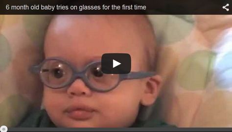 Videos of babies and young kids getting glasses -- and seeing -- for the first time! Baby With Glasses, Videos Of Babies, Baby Glasses, Vision Health, 6 Month Old Baby, Make My Day, Kids Glasses, Positive Images, 6 Month Olds